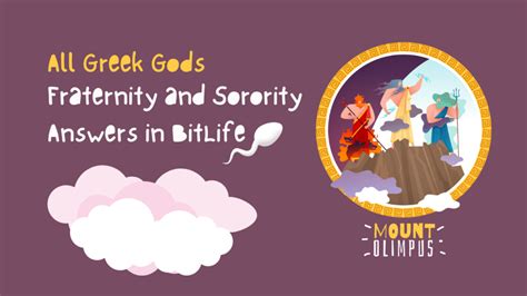 All Greek God Fraternity and Sorority Answers in Bitlife.